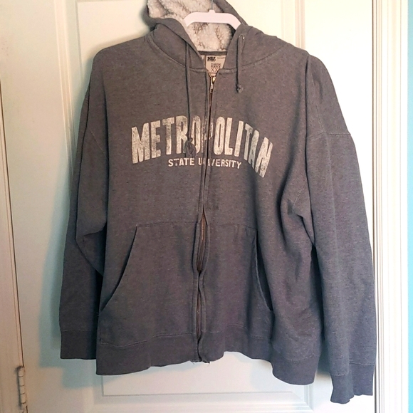 MV Sport Tops - MV Sport XXL Grey Metropolitan State University Hoodie